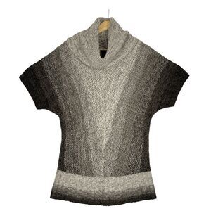 Fenn Wright Manson Women's Turtleneck Tunic Sweater M Gray Taupe Wool Blend Cozy